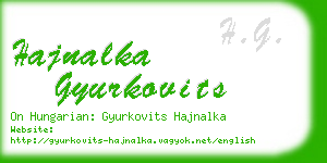 hajnalka gyurkovits business card